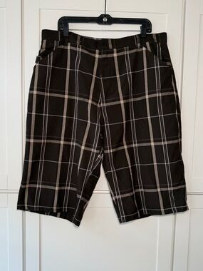 Y2K Joker Brown Plaid Shorts Khaki Cargo Skater Grunge Punk Rocker Comfy Relaxed